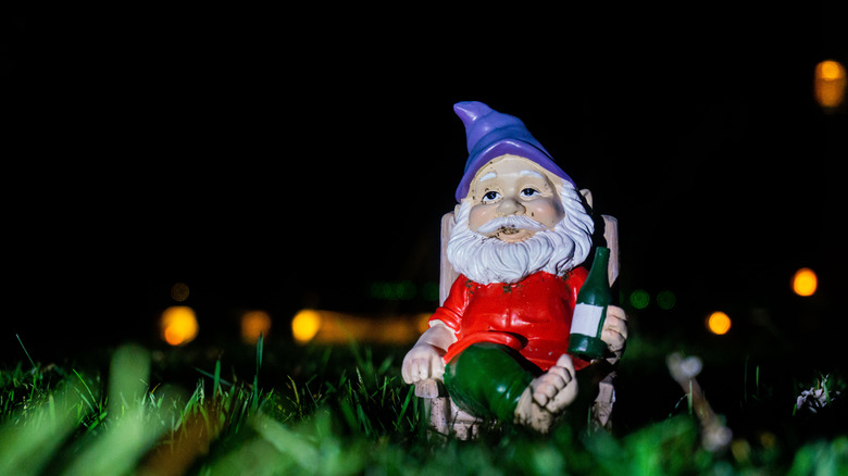 Gnome in fairy garden