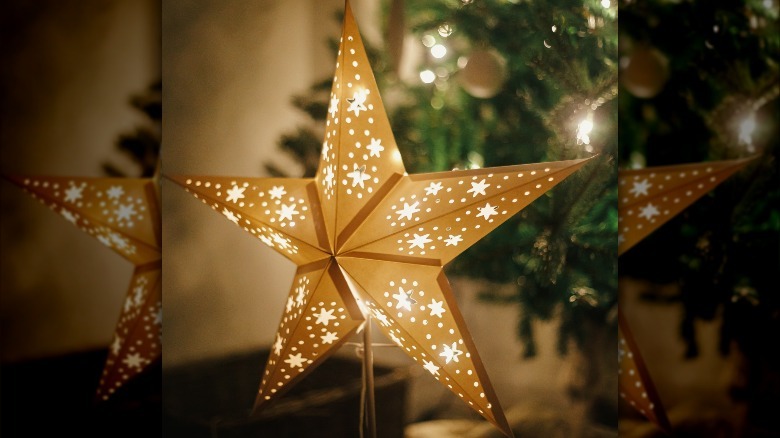 bright tan star decoration