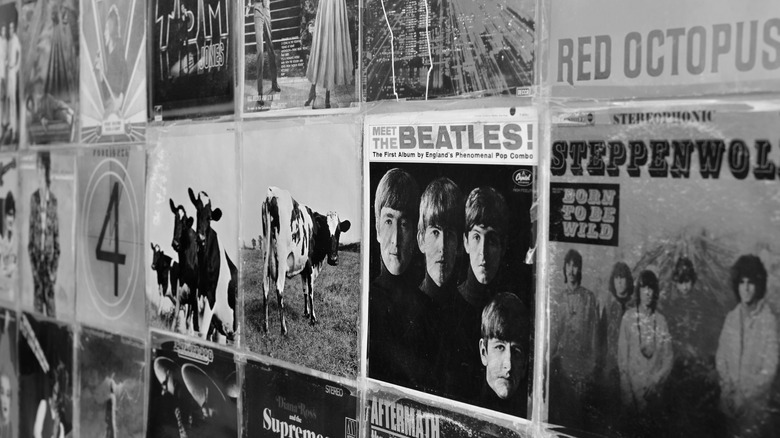 record covers on wall
