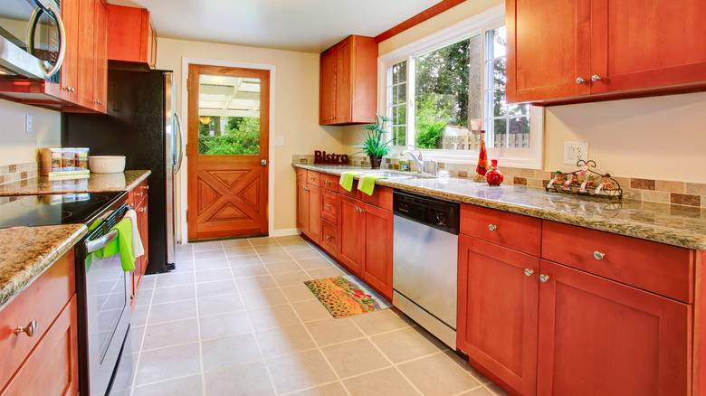 Rustic galley kitchen 