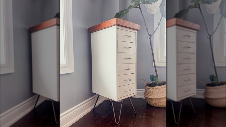 cabinet with legs and tabletop