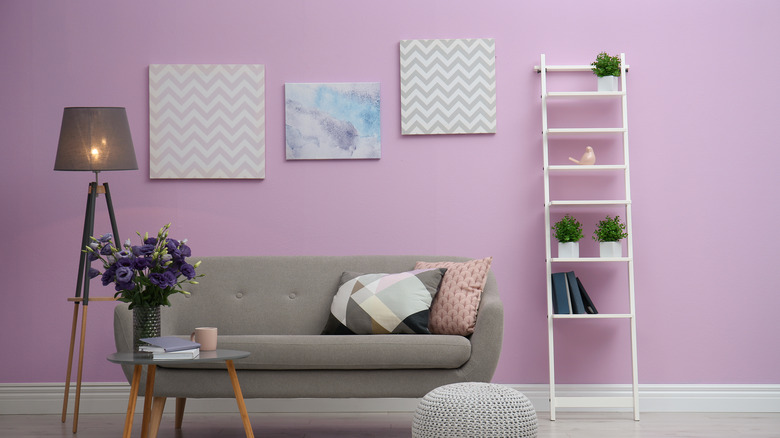 bright lilac walls