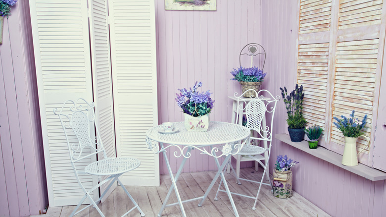 lilac cottage wall