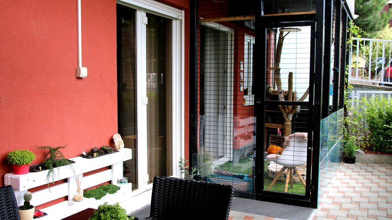 black catio on porch