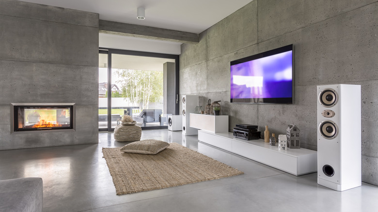 concrete home theater 