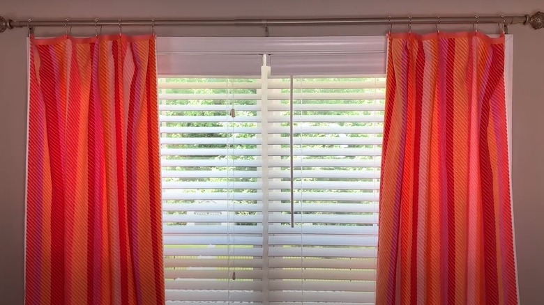 bath towel curtain and blinds