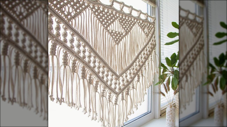 macrame hanging over window