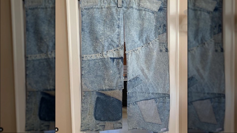 denim jeans curtain door