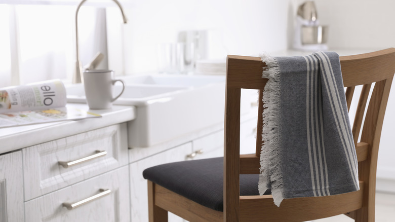 Kitchen chair with towel