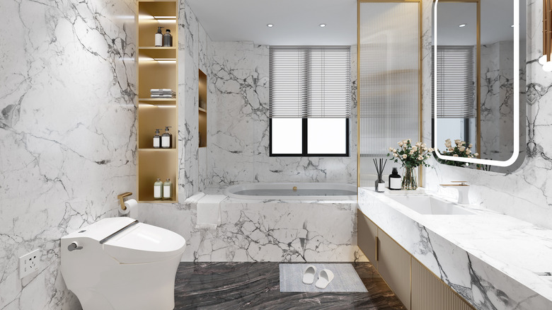 bathroom with marble