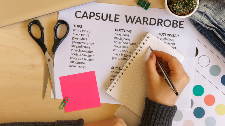 List for capsule wardrobe