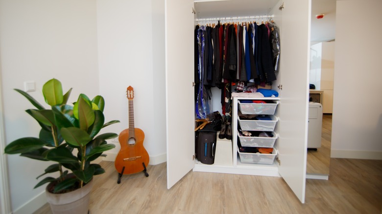 organized small closet