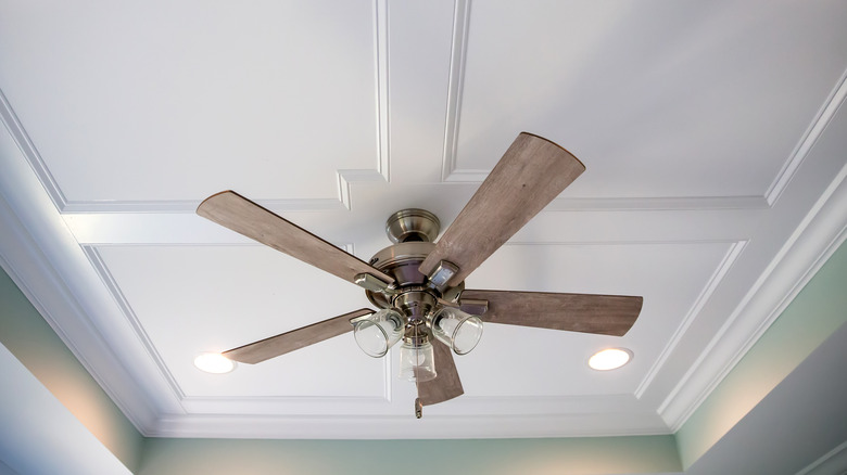 wooden basement ceiling fan