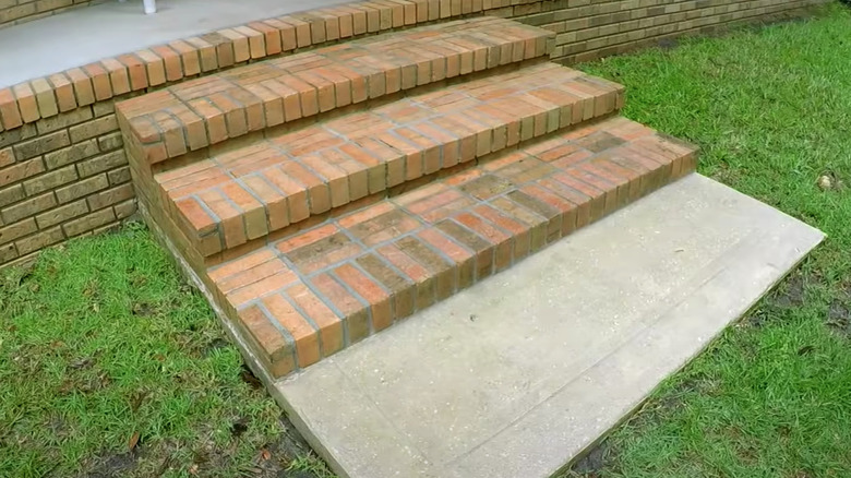 clean brick stairs