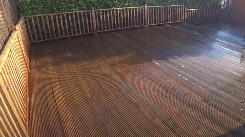 clean wooden deck