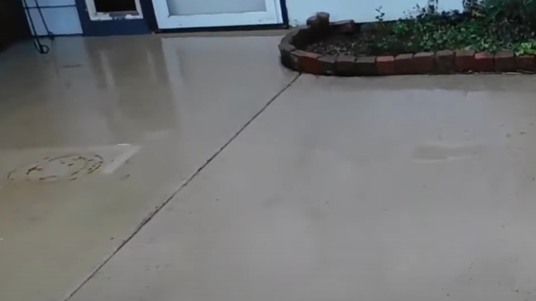 clean wet patio