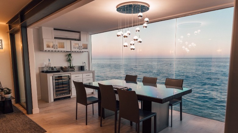 Dining room with ocean view