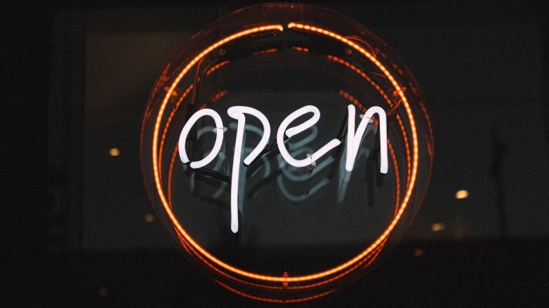 Neon open sign