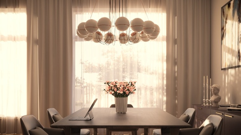 Sunny and moody dining room 