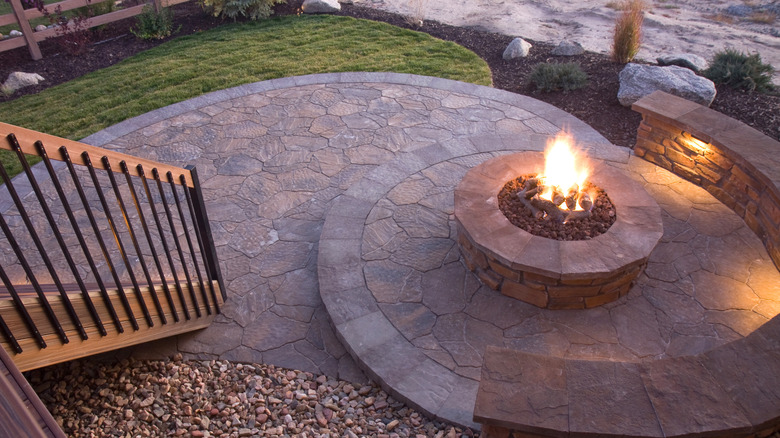 Fireplace in back deck