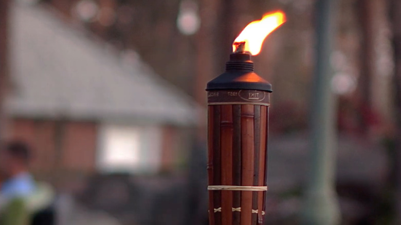 Torch lights in deck