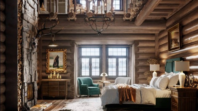 Modern rustic master suite