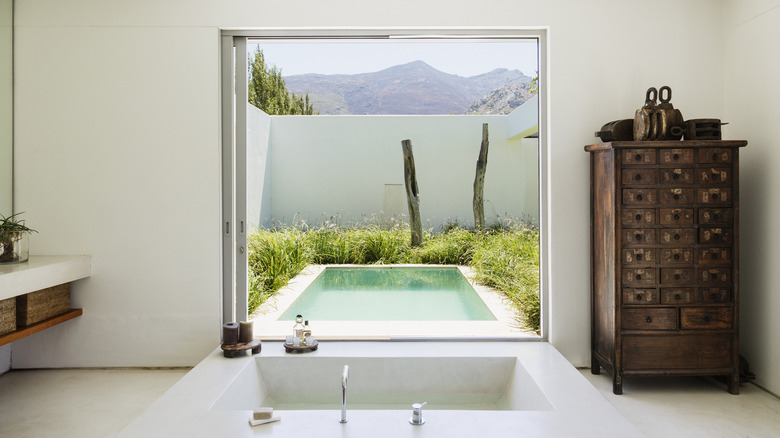 Bathroom with a pool