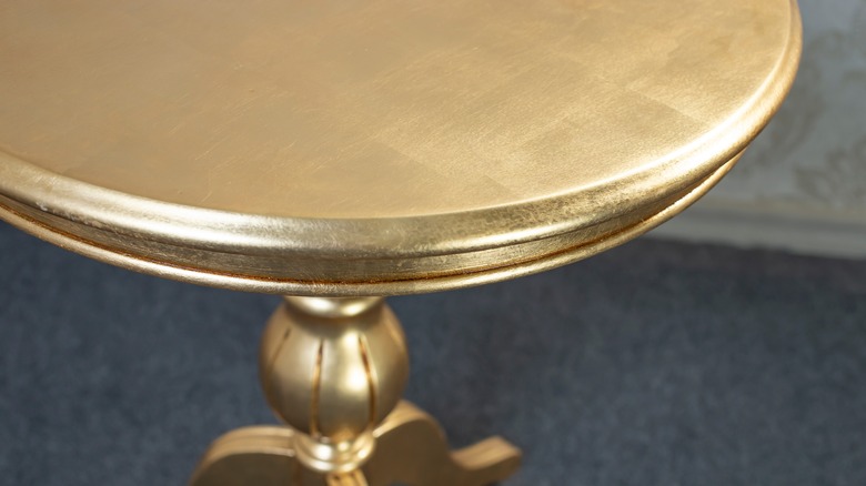 Gold side table