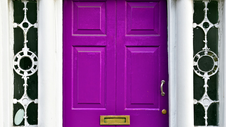 Purple front door