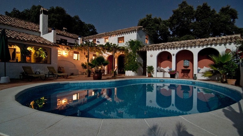 Mediterranean home pool