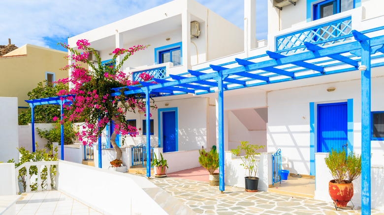 Greek courtyard exterior