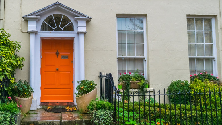 orange front door 