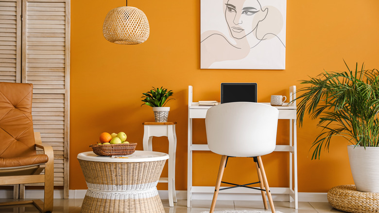 orange office room