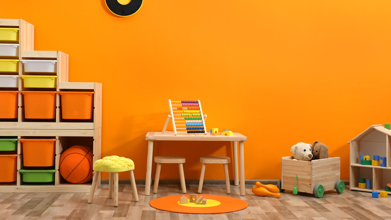 orange playroom