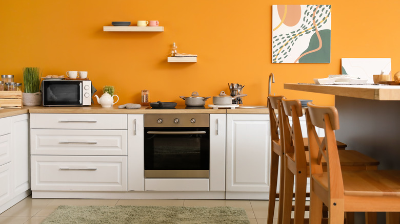 orange kitchen