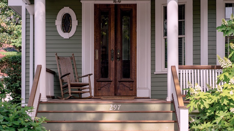 wooden front door