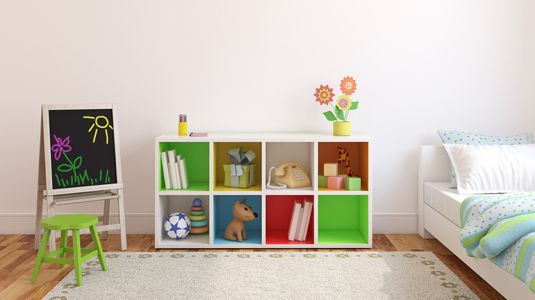 rosy white child's bedroom