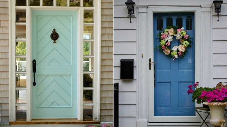 Painted front house doors