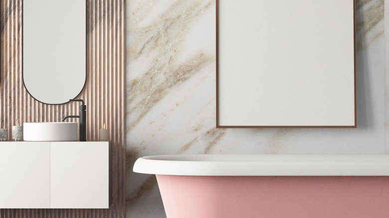 pink and white marble 