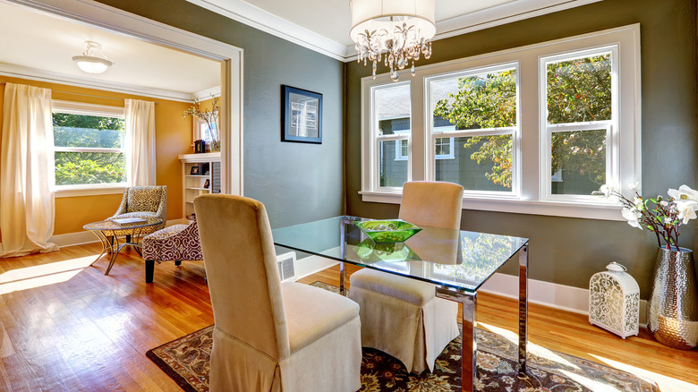 Table in a dining room