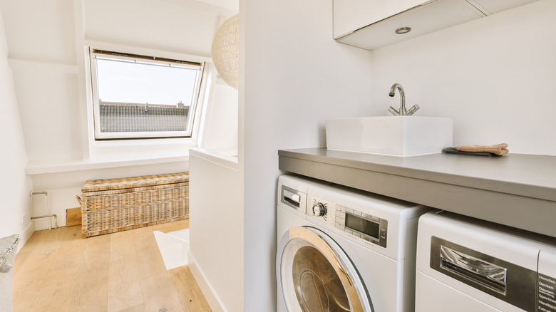 Attic laundry room