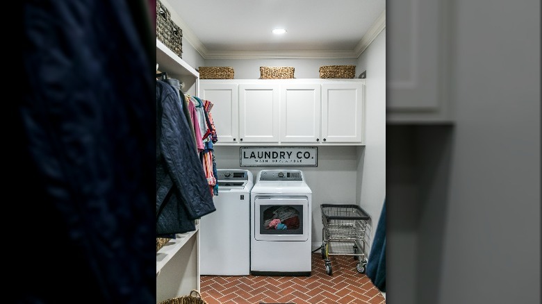 Closet laundry room