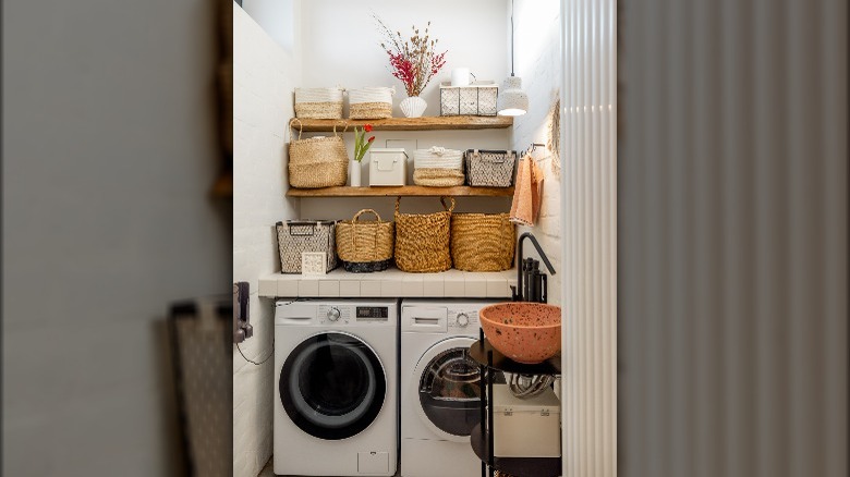 Cubby laundry room