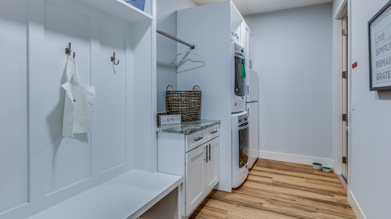 Hallway laundry room