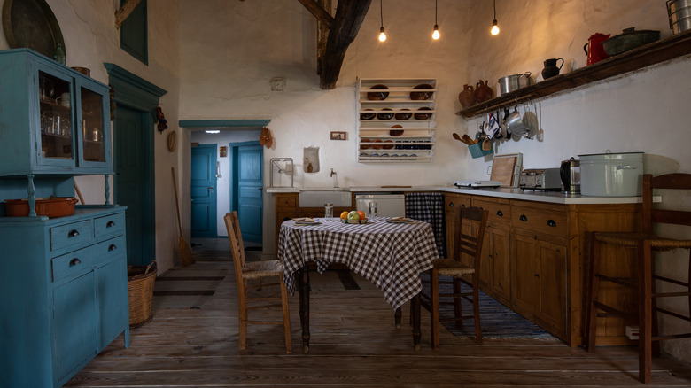 Rustic kitchen with table