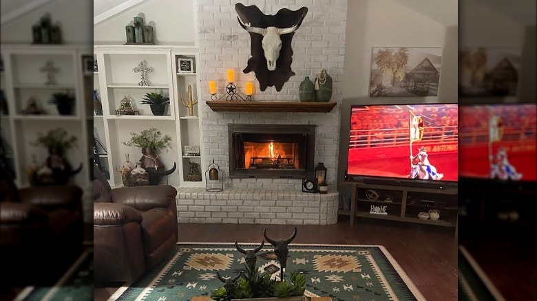 Living room with Southwestern decor