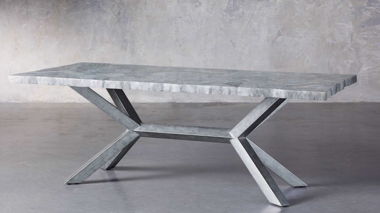 Rustic marble dining table