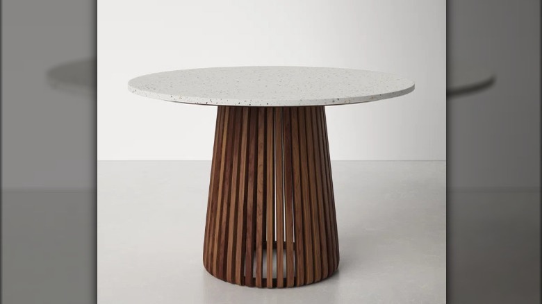 Stone and wood table