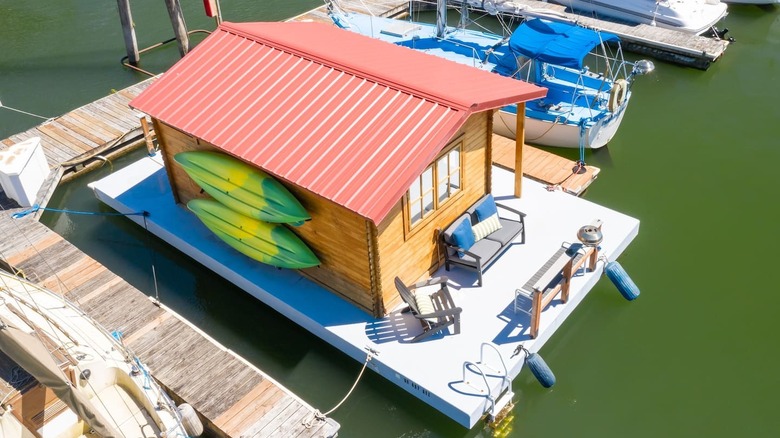 Cabin design airbnb houseboat