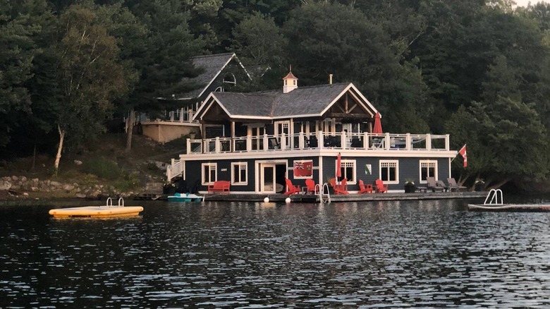 Large houseboat in Canada